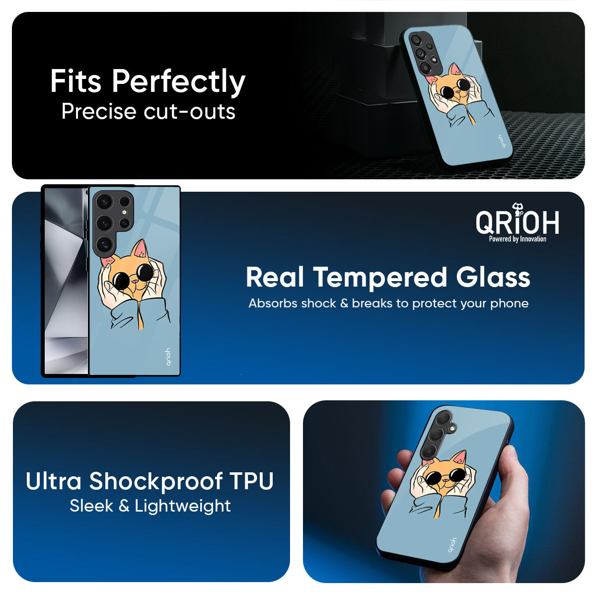 Adorable Cute Kitty Glass Case For Samsung Galaxy M12