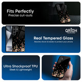 Floating Floral Print Glass Case for Samsung Galaxy M16 5G