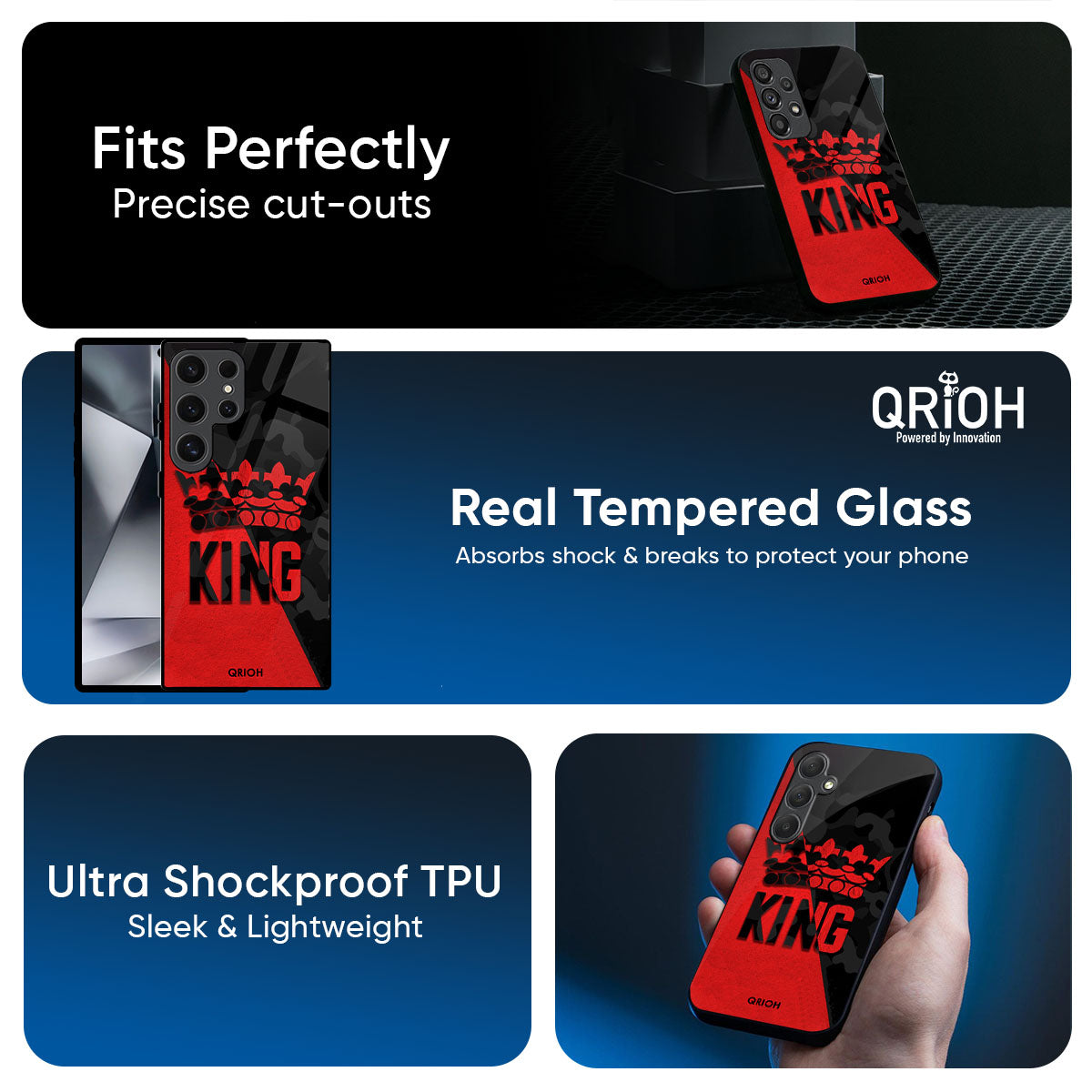 I Am A King Glass Case for Samsung Galaxy M56 5G