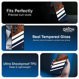 Bold Stripes Glass Case for Samsung Galaxy F17 5G