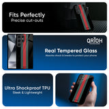 Vertical Stripes Glass Case for Samsung Galaxy F17 5G