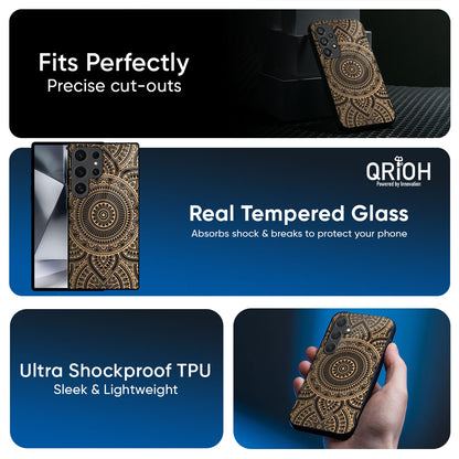 Luxury Mandala Glass Case for Samsung Galaxy M56 5G