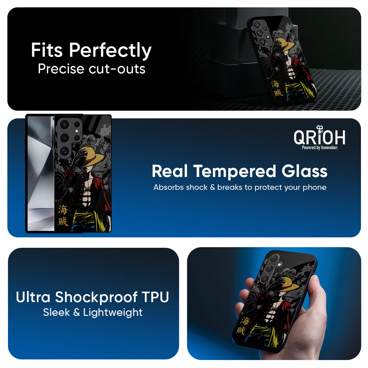 Dark Luffy Glass Case for Samsung Galaxy A57 5G