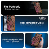 Floral Mandala Glass Case for Samsung Galaxy S26 Plus 5G