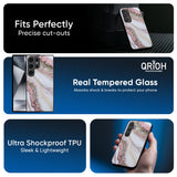 Pink & Gold Gllitter Marble Glass Case for Samsung Galaxy S26 Plus 5G