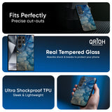 Blue Cool Marble Glass Case for Samsung Galaxy M16 5G