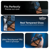 Wooden Tiles Glass Case for Samsung Galaxy S25 FE 5G