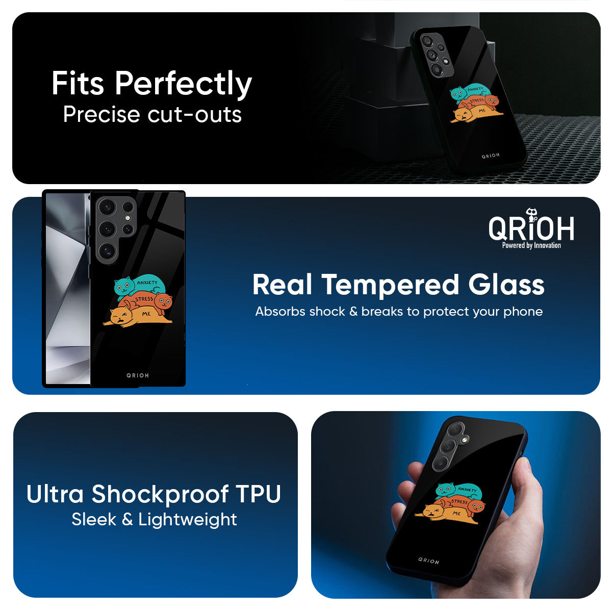 Anxiety Stress Glass Case for Samsung Galaxy M56 5G