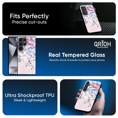 Elegant Floral Glass Case for Samsung Galaxy A57 5G