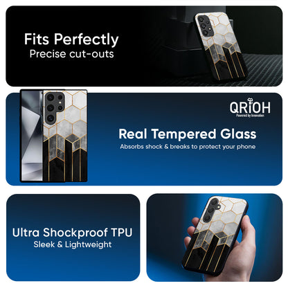 Tricolor Pattern Glass Case for Samsung Galaxy M56 5G
