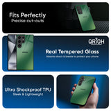 Green Grunge Texture Glass Case for Samsung Galaxy F17 5G