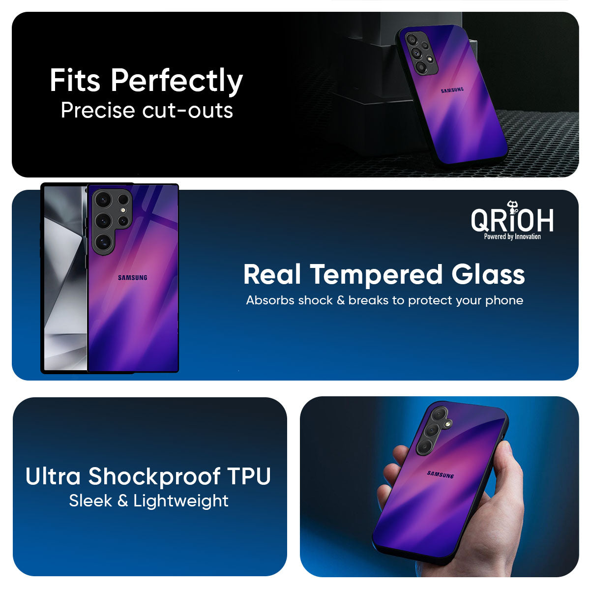 Pink Thunder Glass Case for Samsung Galaxy M56 5G