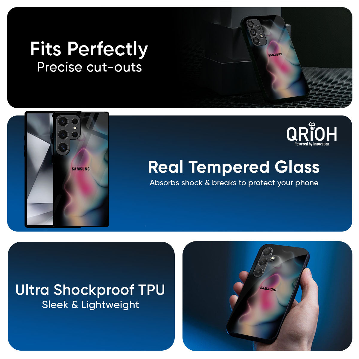 Colorful Palette Glass Case for Samsung Galaxy M56 5G