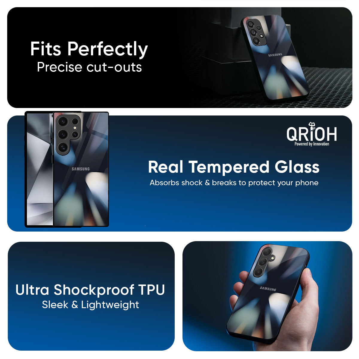 Colorful Illusion Glass Case for Samsung Galaxy A57 5G