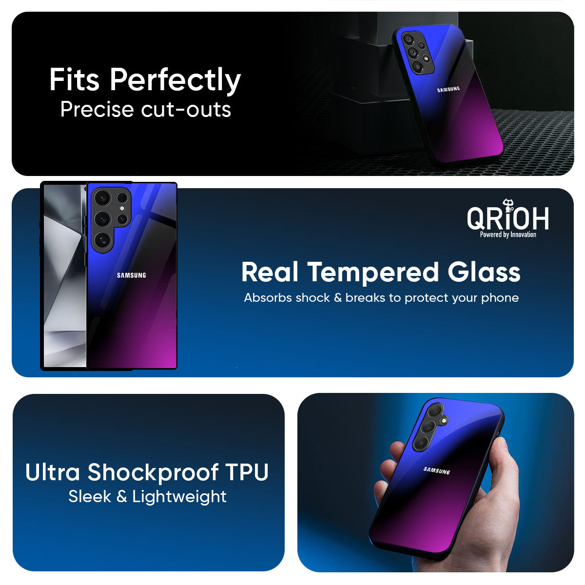 Viola Gradient Glass Case for Samsung Galaxy A57 5G