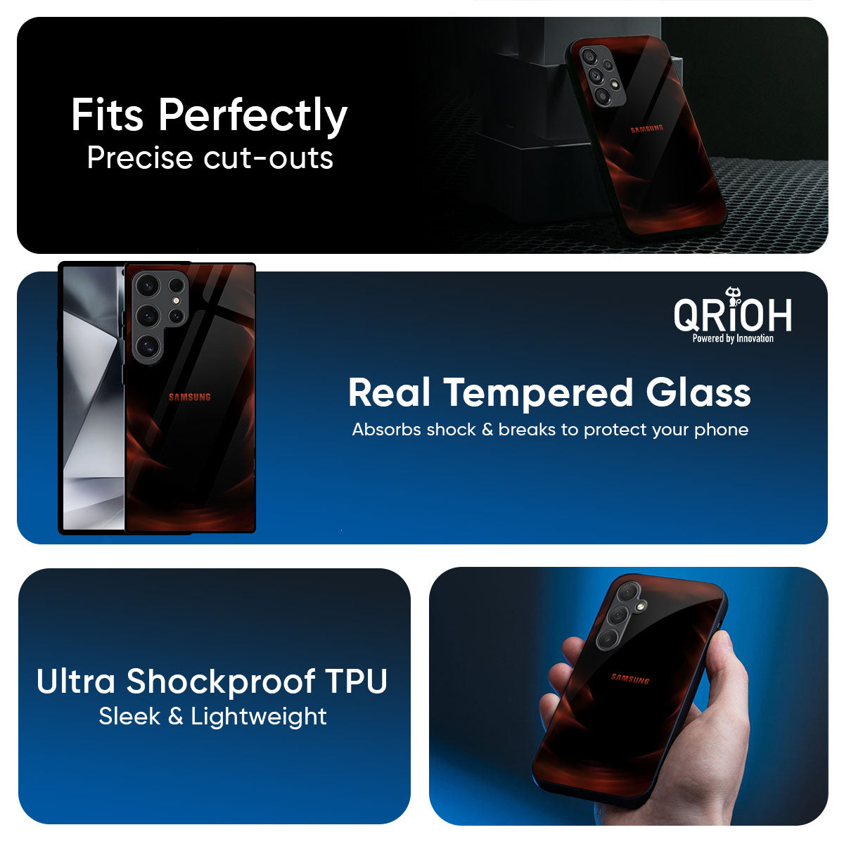 Evil Fire Glass Case for Samsung Galaxy M56 5G