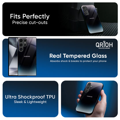 Black Obsidian Glass Case for Samsung Galaxy M56 5G