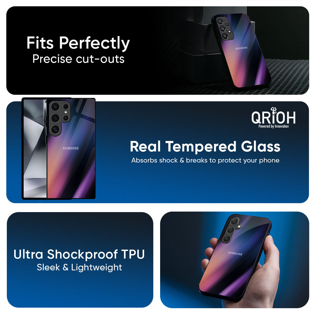 Color Fluid Glass Case for Samsung Galaxy A57 5G