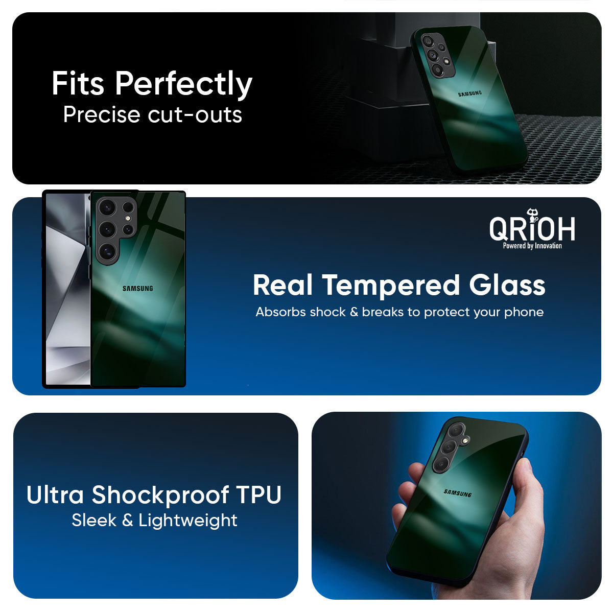 Northen Light Glass Case for Samsung Galaxy M56 5G