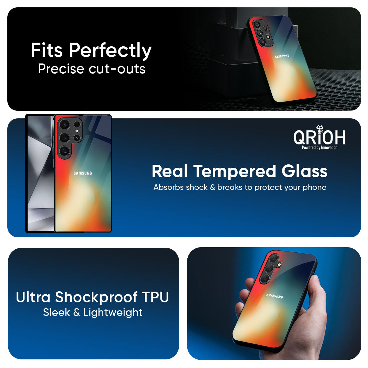 Tri Light Glass Case for Samsung Galaxy M56 5G