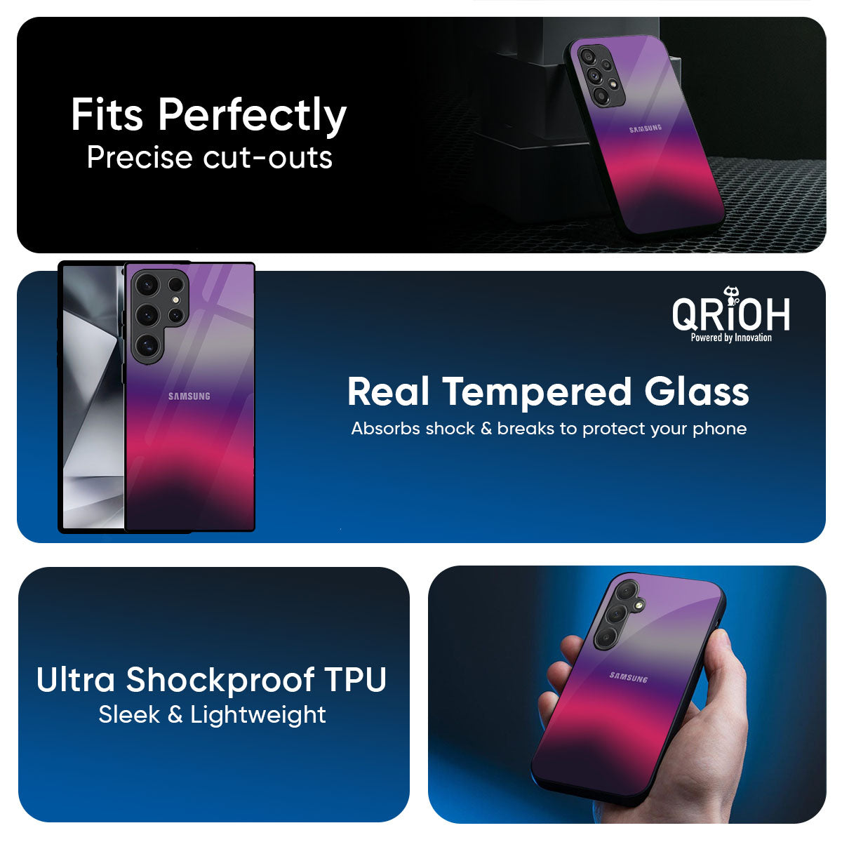 Pink Horizon Glass Case for Samsung Galaxy M56 5G