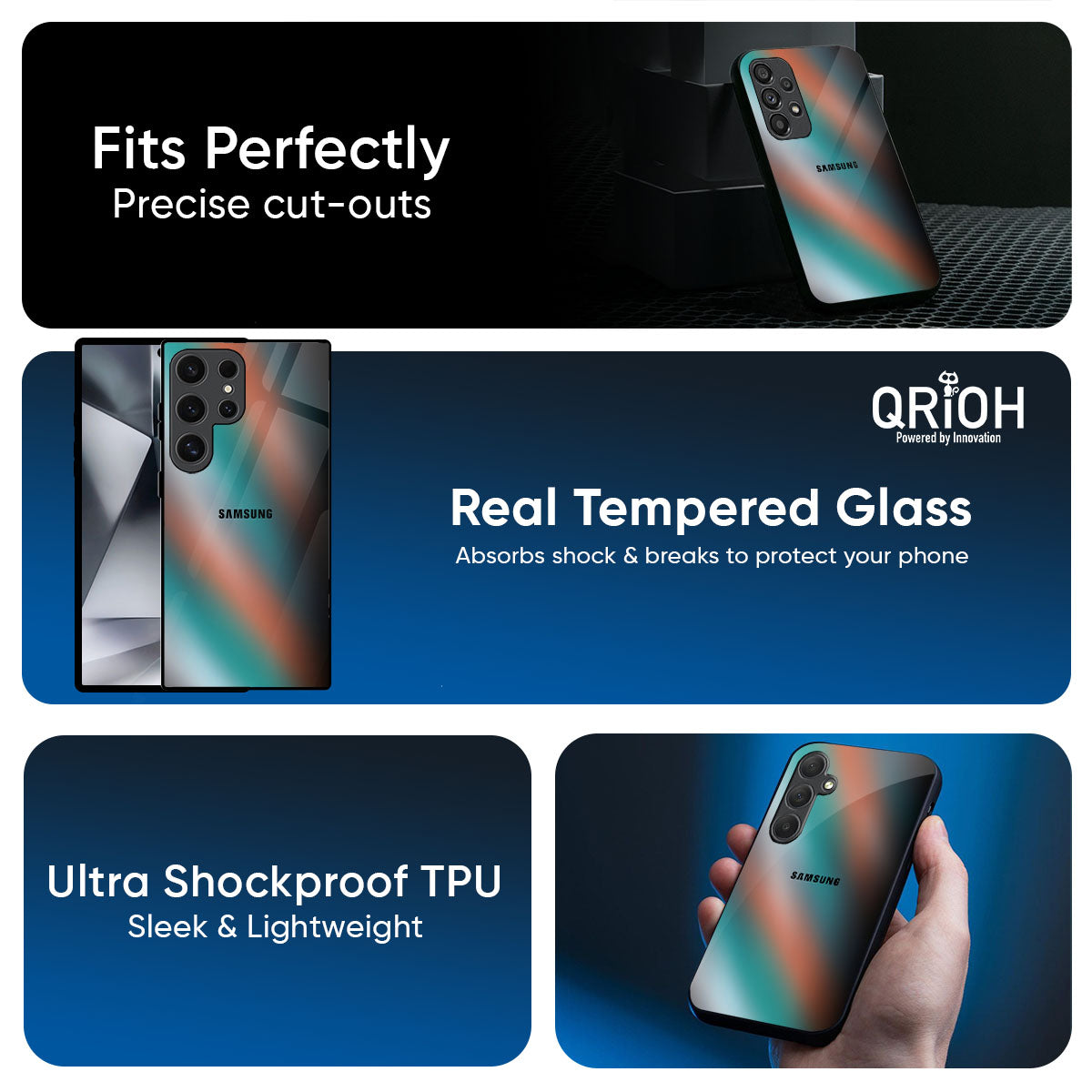 Melted Emerald Glass Case for Samsung Galaxy M56 5G