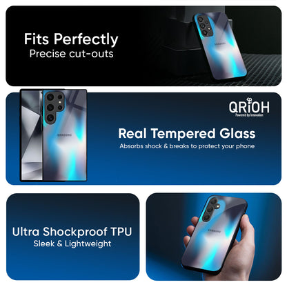 Blue Swan Shadow Glass Case for Samsung Galaxy A57 5G