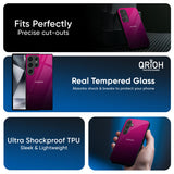 Purple Ombre Pattern Glass Case for Samsung Galaxy S26 Plus 5G