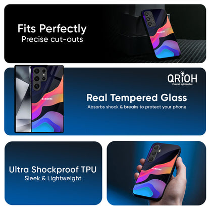 Colorful Fluid Glass Case for Samsung Galaxy M56 5G
