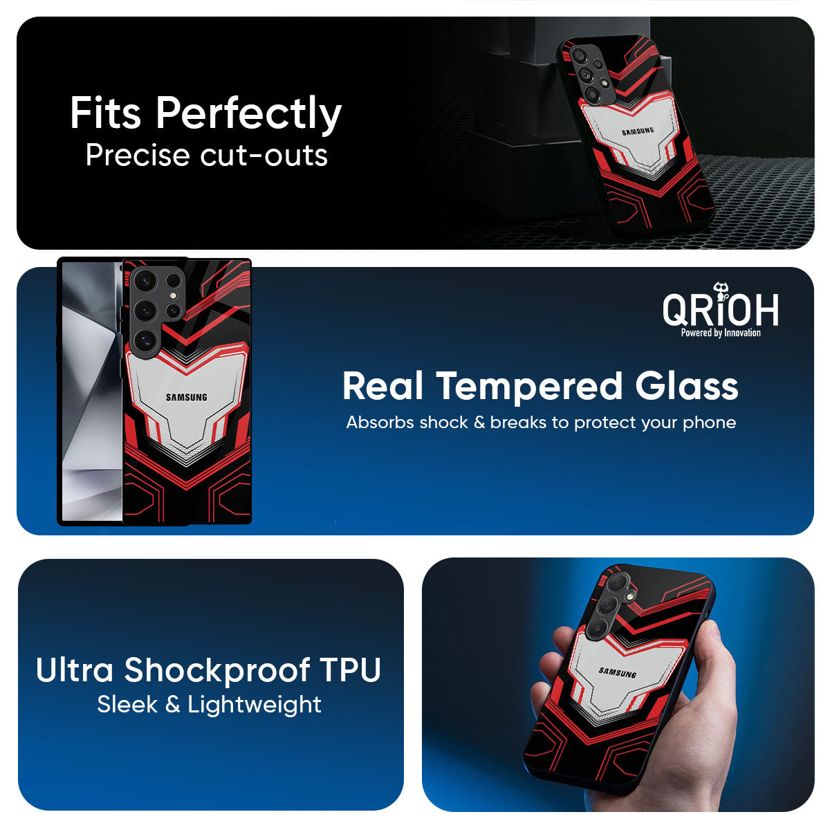 Quantum Suit Glass Case For Samsung Galaxy M56 5G