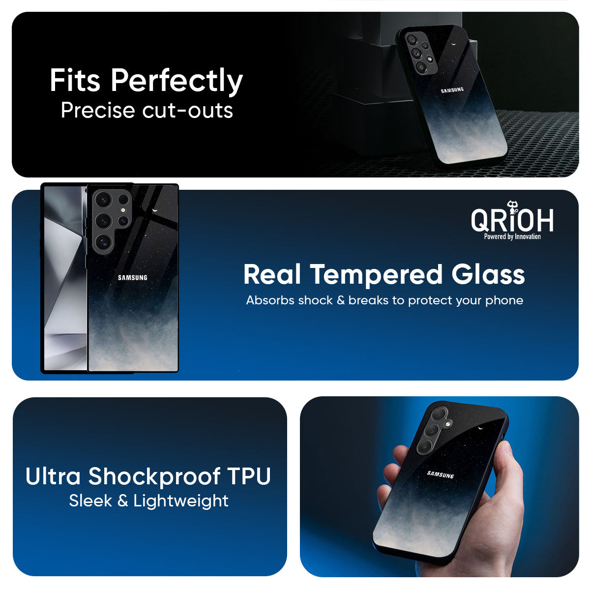 Aesthetic Sky Glass Case for Samsung Galaxy F36 5G