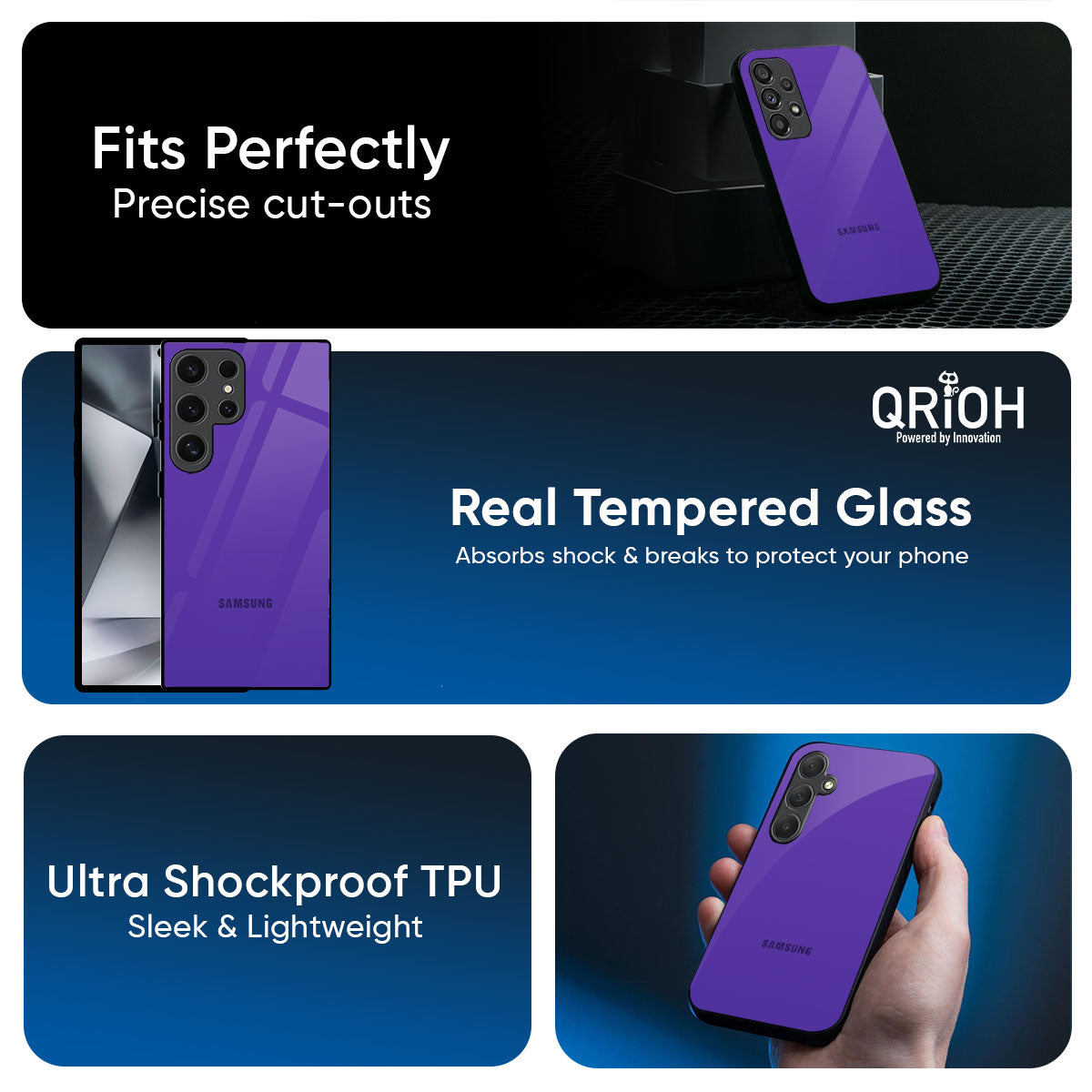 Amethyst Purple Glass Case for Samsung Galaxy A57 5G