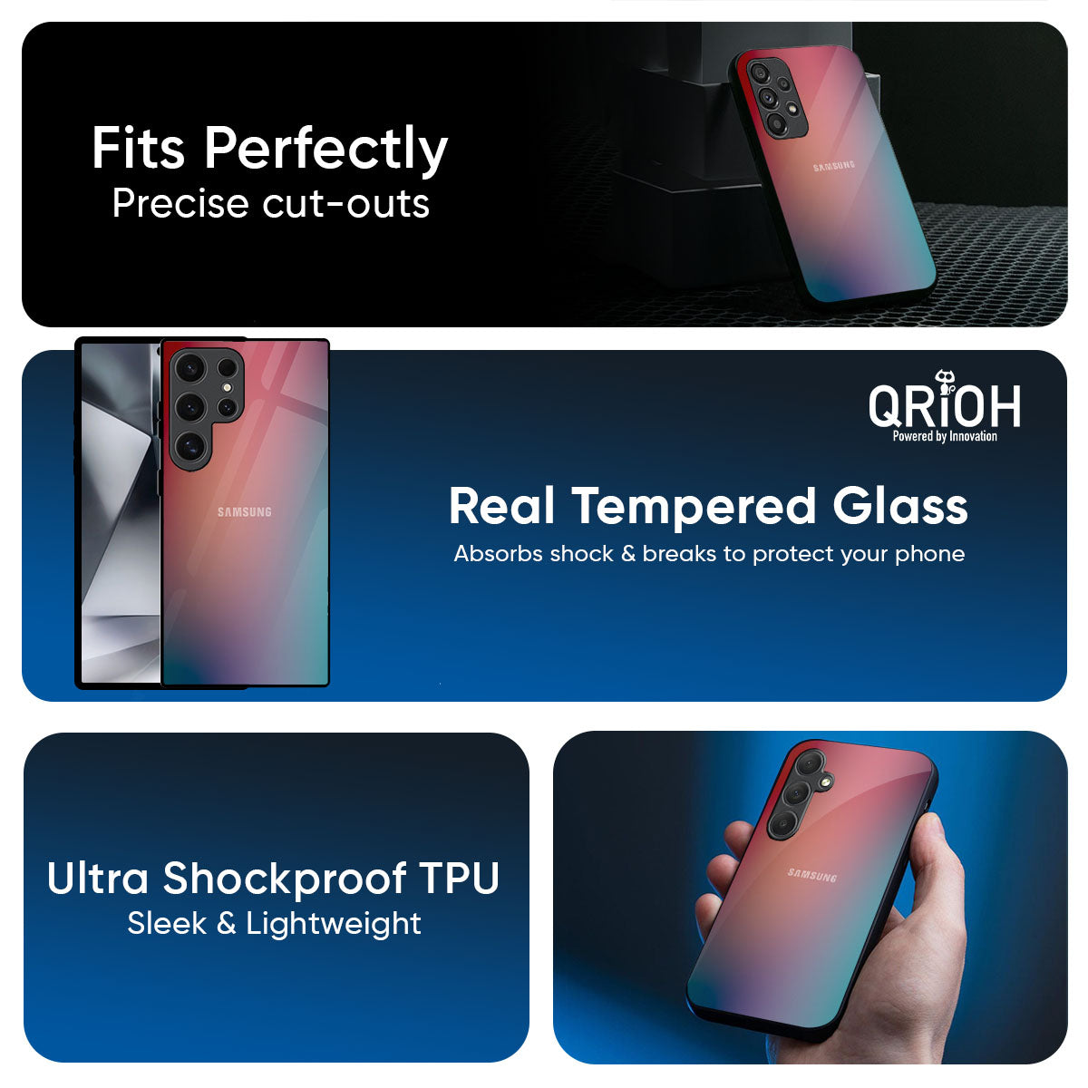 Dusty Multi Gradient Glass Case for Samsung Galaxy M56 5G