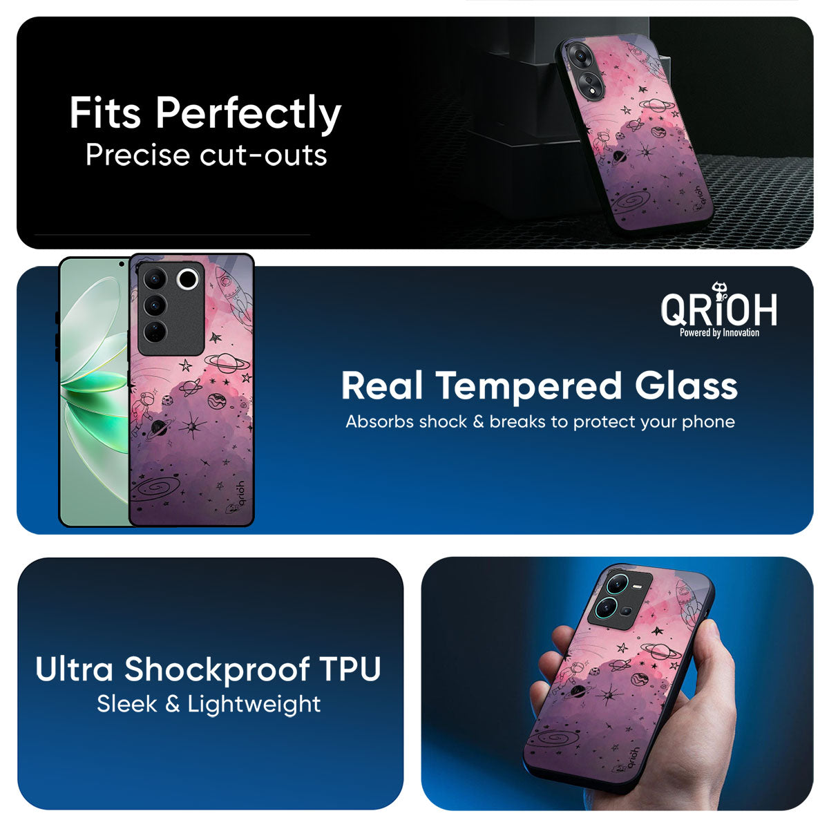 Space Doodles Glass Case for iQOO Neo 10 5G