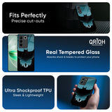 Cyan Bat Glass Case for Vivo T4x 5G