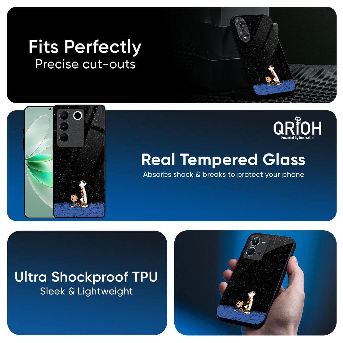 Night Sky Star Glass Case for iQOO 15R 5G