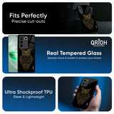Golden Owl Glass Case for Vivo Y21 5G