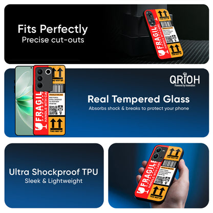 Handle With Care Glass Case for Vivo Y31 5G