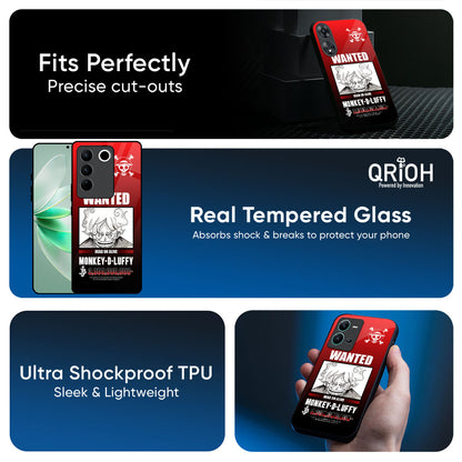 Luffy Wanted Glass Case for Vivo T4 5G
