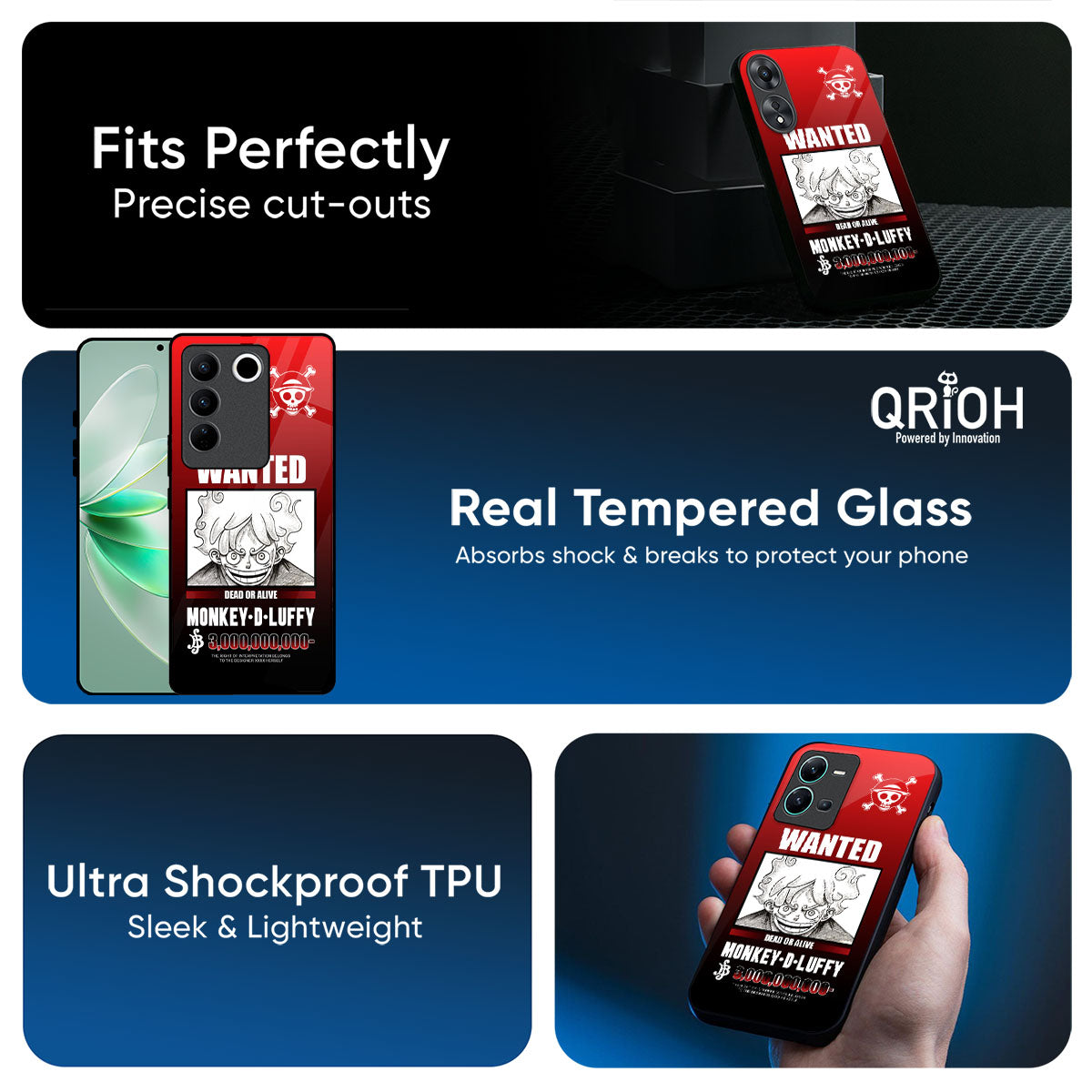 Luffy Wanted Glass Case for iQOO Neo 10 5G