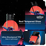 Retro Astronaut Glass Case for Vivo V70 FE 5G