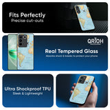 Travel Map Glass Case for Vivo T4x 5G