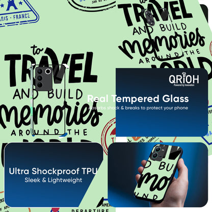 Travel Stamps Glass Case for Vivo Y200e 5G