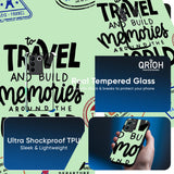 Travel Stamps Glass Case for Vivo V40e 5G