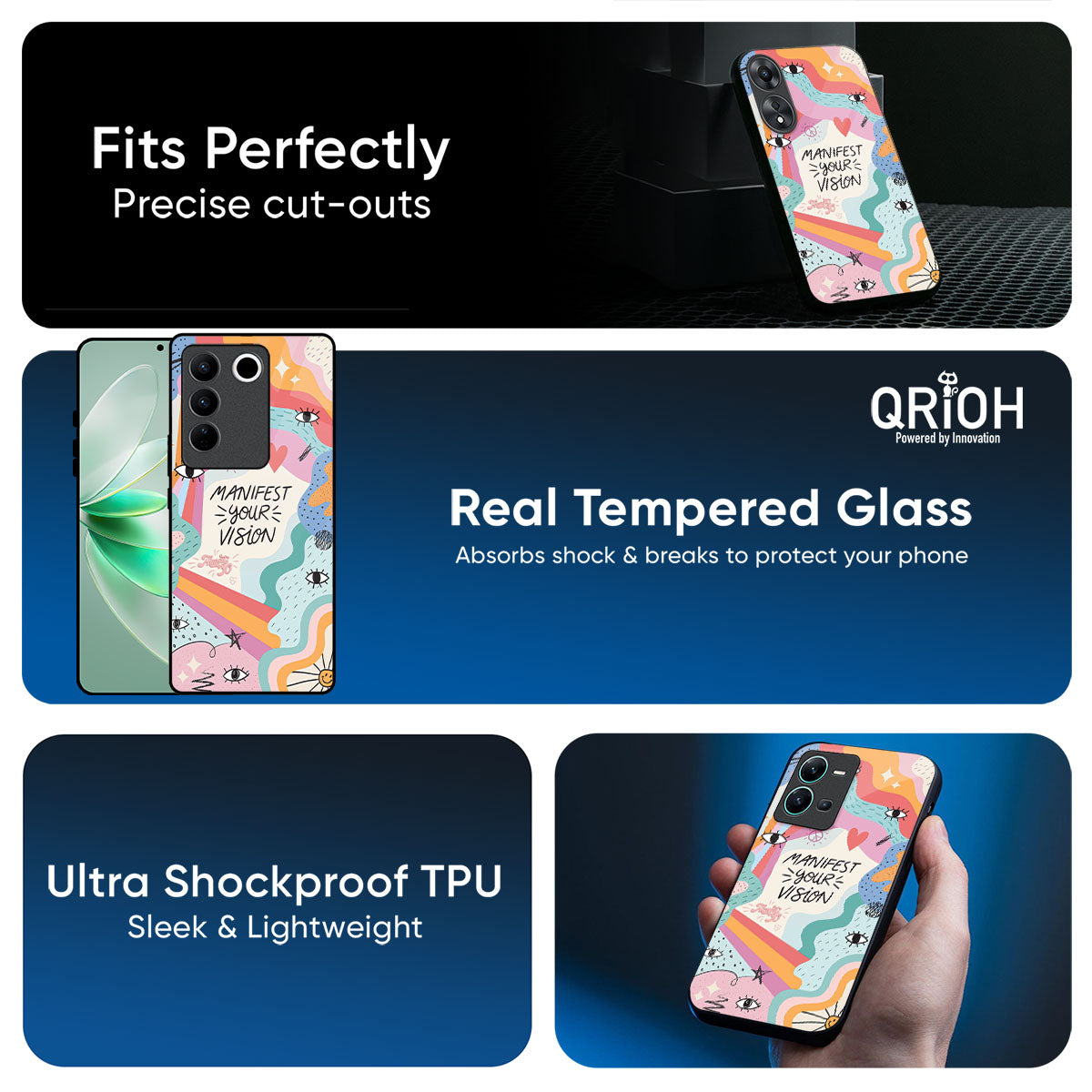 Vision Manifest Glass Case for Vivo T4x 5G