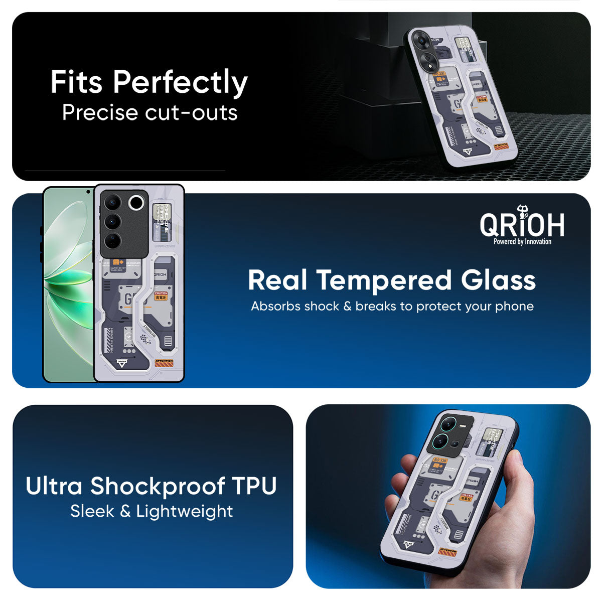 Tech Savvy Glass Case for Vivo T5x 5G