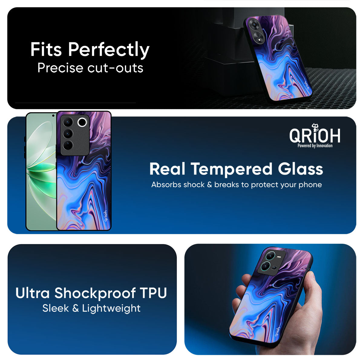Psychic Texture Glass Case for IQOO Z10R 5G