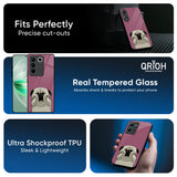 Funny Pug Face Glass Case For Vivo Y21 5G