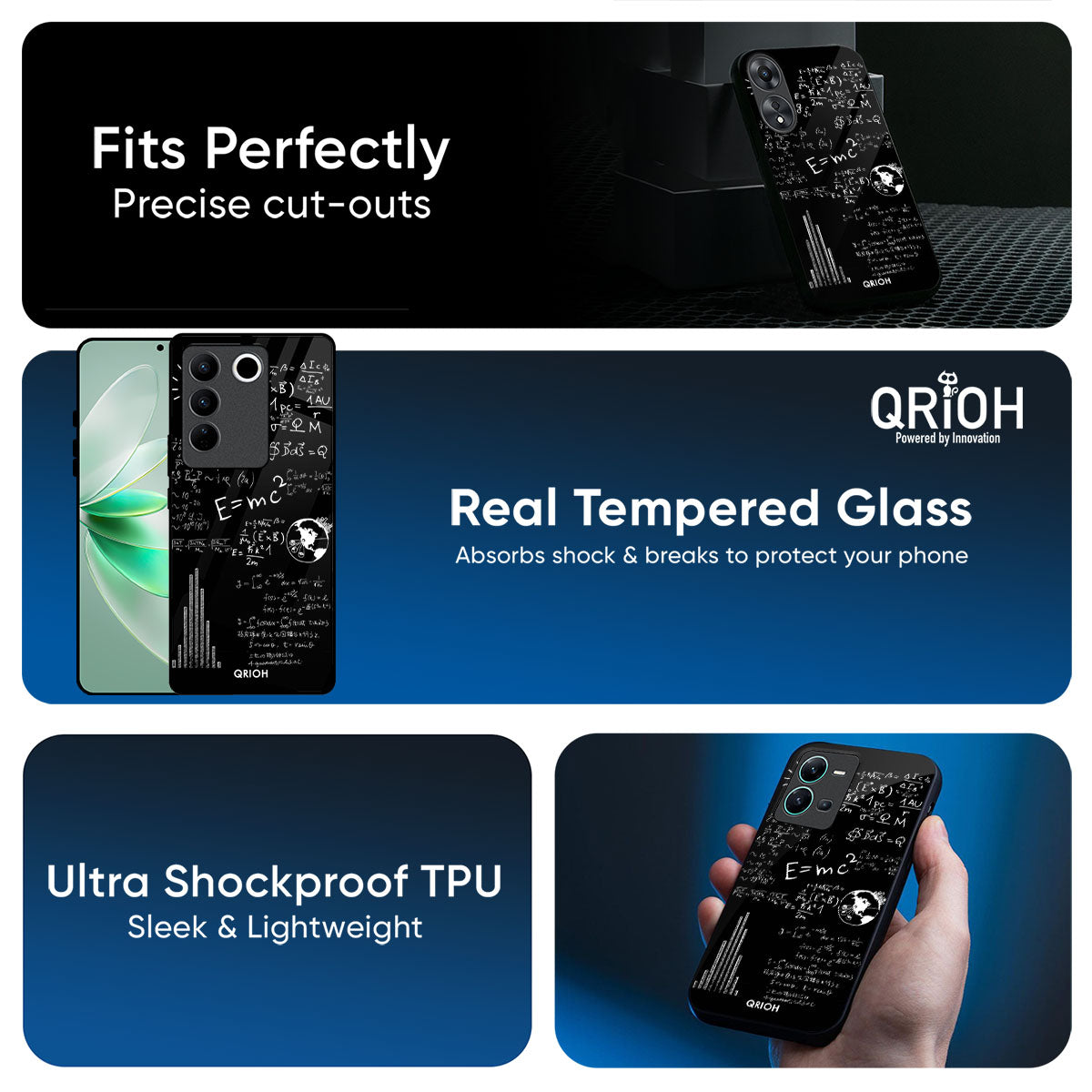 Funny Math Glass Case for IQOO Z10x 5G