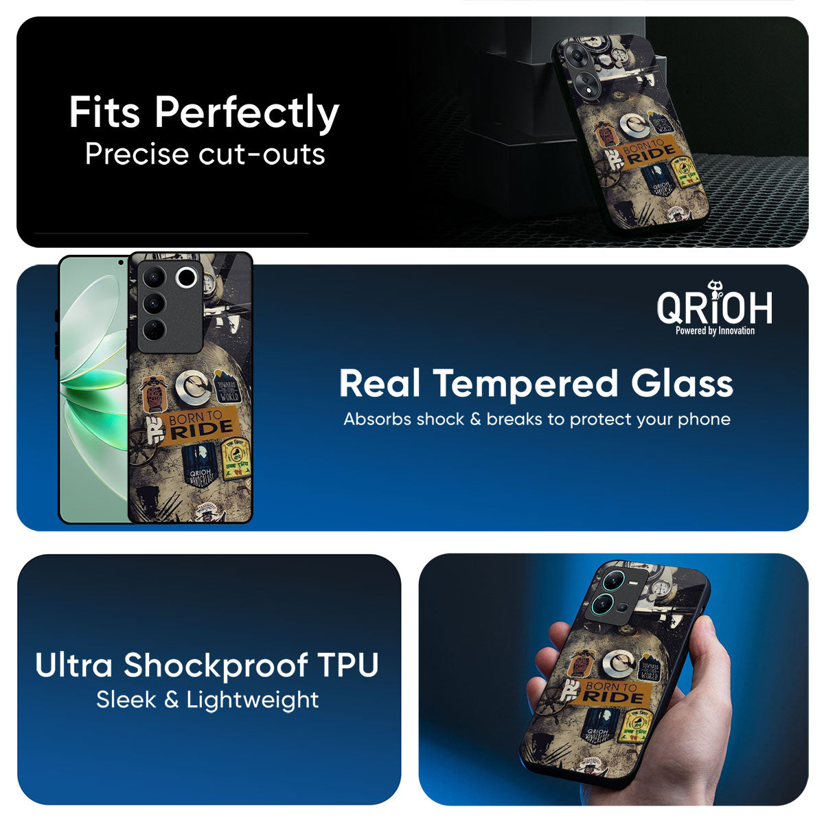 Ride Mode On Glass Case for IQOO Z10x 5G